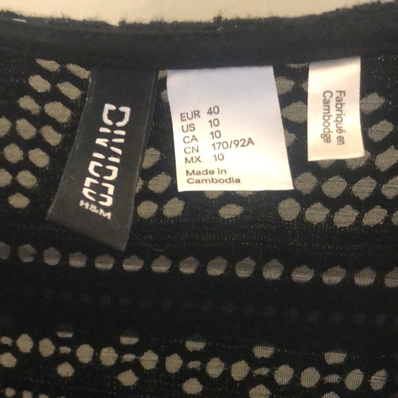 H&M high-low summer dress with eyelet embroidery size 10 - Picture 5 of 5